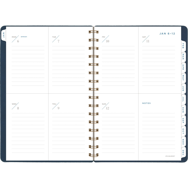 slide 4 of 4, 2025-2026 At-A-Glance Signature Collection Weekly/Monthly Planner, 5-1/2"" X 8-1/2"", Navy, January To January, Yp20020, 1 ct