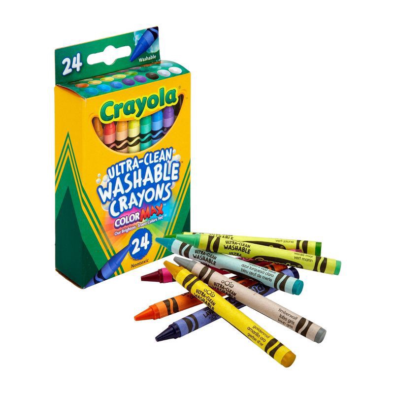 slide 6 of 7, Crayola ColorMax Ultra-Clean Nontoxic Washable Crayons 24 ea, 24 ct