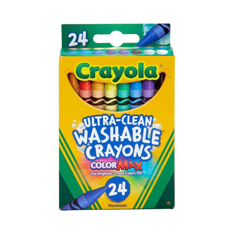 slide 1 of 7, Crayola ColorMax Ultra-Clean Nontoxic Washable Crayons 24 ea, 24 ct