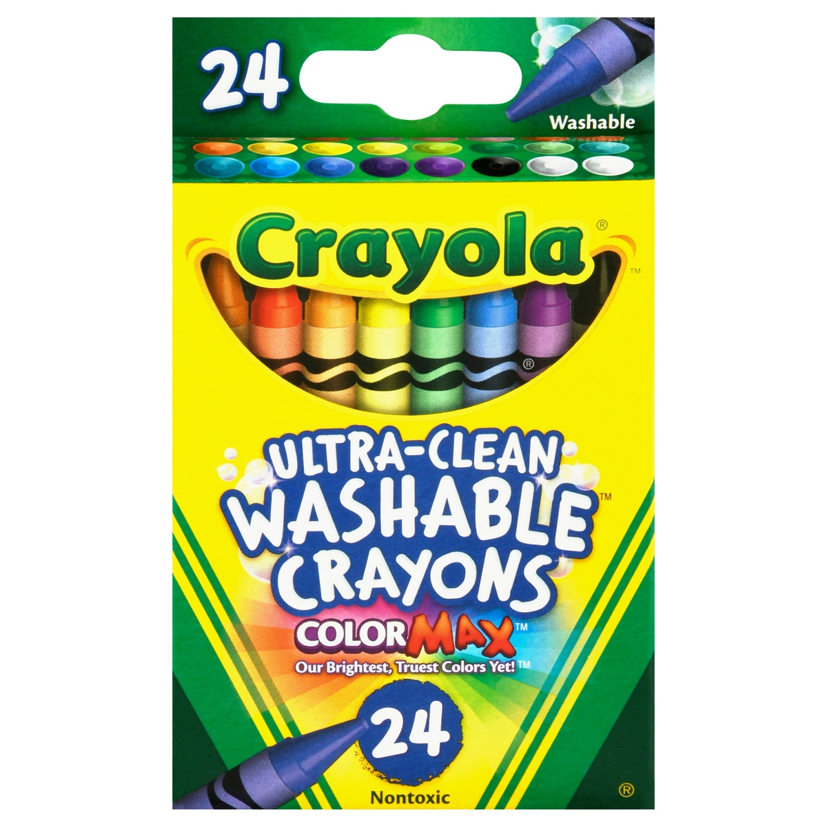 slide 1 of 1, Crayola UltraClean Crayons Washable, 24 ct