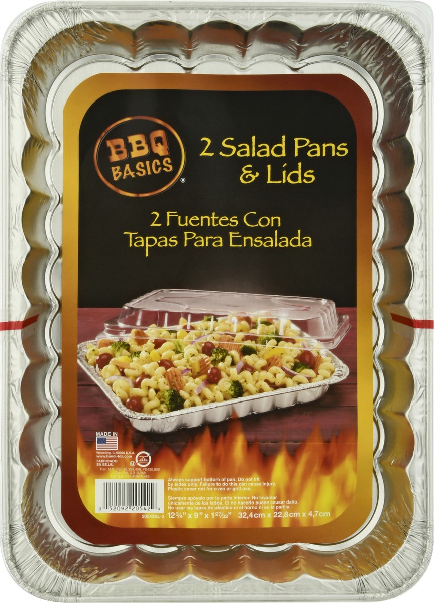 slide 1 of 9, BBQ Basics Handi Foil With Lid Bbq Salad Pan, 1 ct