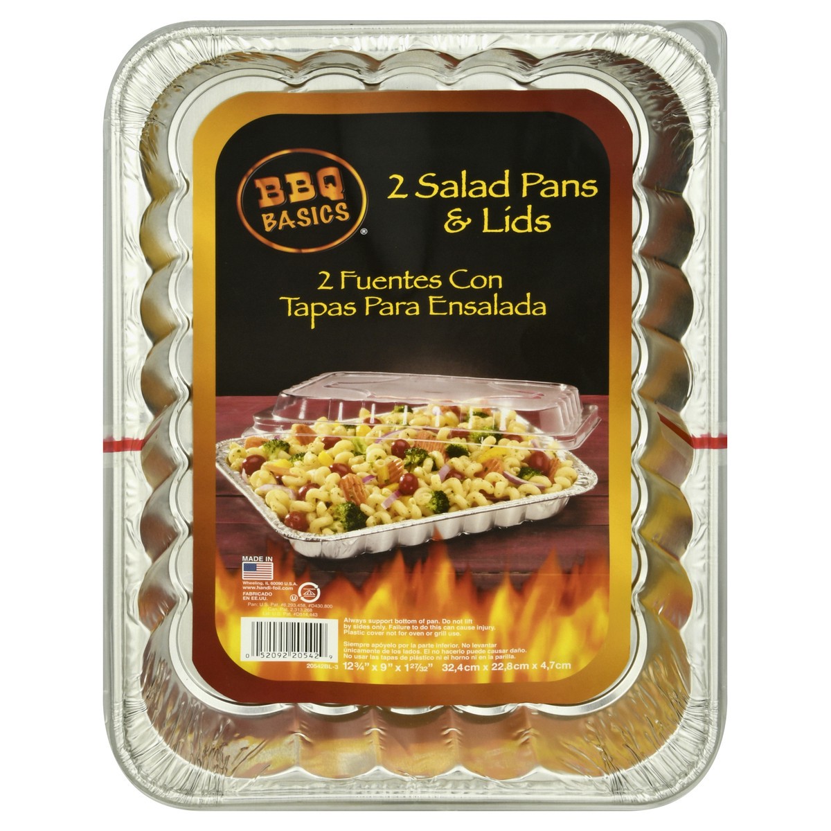 slide 1 of 9, BBQ Basics Handi Foil With Lid Bbq Salad Pan, 1 ct