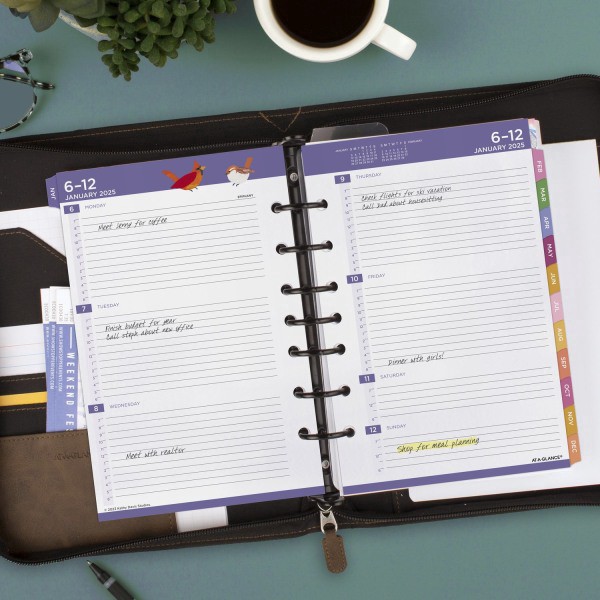 slide 4 of 5, 2025 At-A-Glance Kathy Davis Weekly/Monthly Planner Refill, 5-1/2"" X 8-1/2"", Art & Design, January 2025 To December 2025, Kd81-285Y, 1 ct