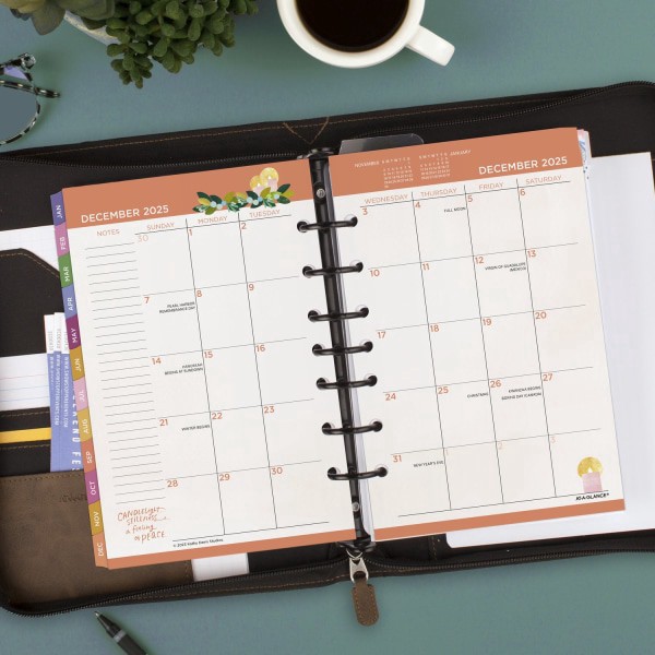 slide 3 of 5, 2025 At-A-Glance Kathy Davis Weekly/Monthly Planner Refill, 5-1/2"" X 8-1/2"", Art & Design, January 2025 To December 2025, Kd81-285Y, 1 ct