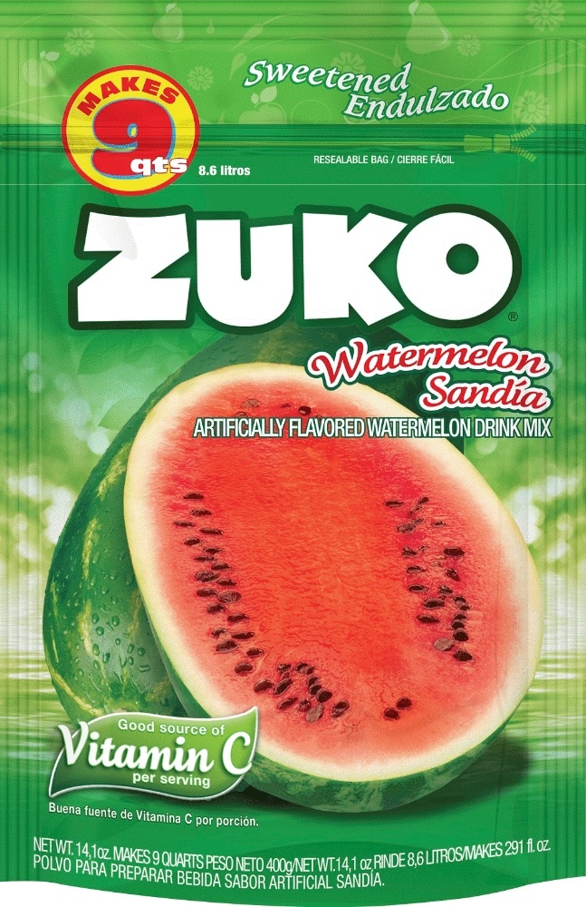 slide 1 of 1, Zuko Instant Powder Drink, Watermelon, 14.1 oz