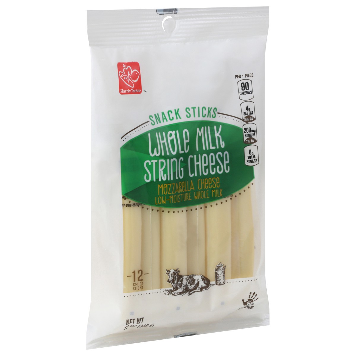slide 9 of 9, Harris Teeter Whole Milk String Cheese, 1 ct