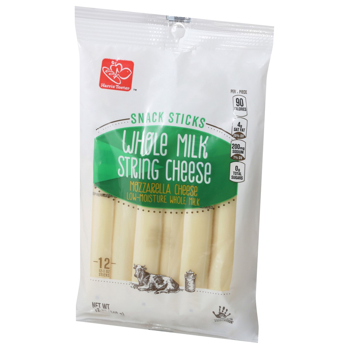 slide 2 of 9, Harris Teeter Whole Milk String Cheese, 1 ct