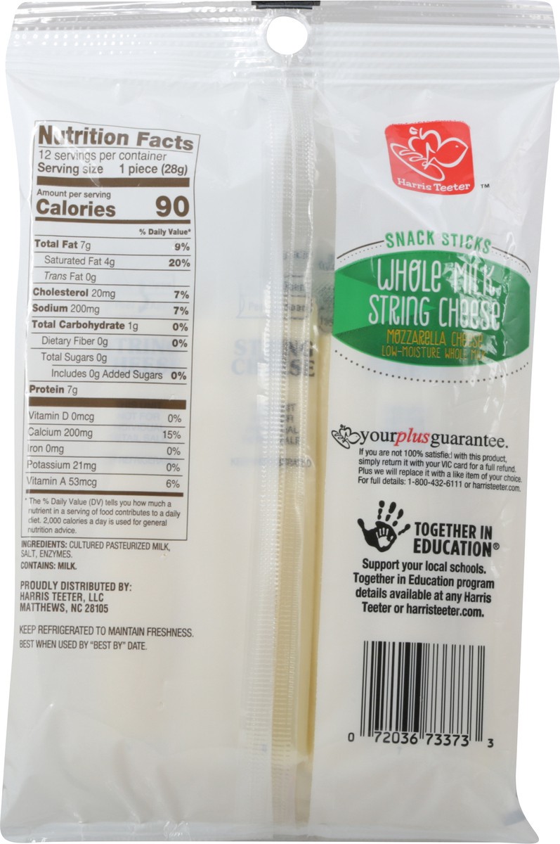 slide 4 of 9, Harris Teeter Whole Milk String Cheese, 1 ct