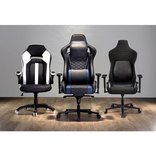 slide 3 of 10, Rs Gaming Vertex Ergonomic Faux Leather High-Back Gaming Chair, Black, Bifma Compliant, 1 ct