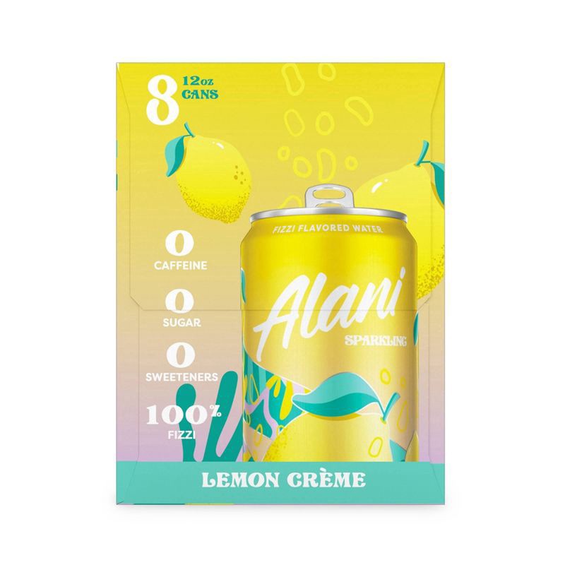 slide 3 of 3, Alani Nu Lemon Creme Sparkling Water, 8 ct; 12 fl oz