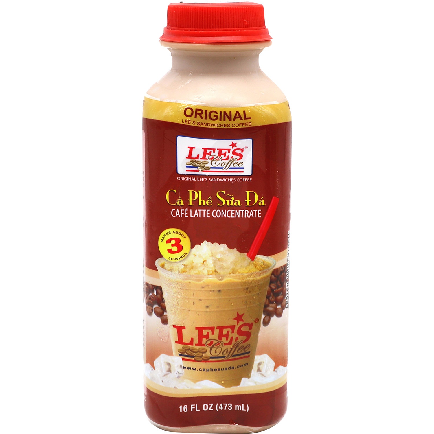 slide 1 of 1, Lee's Coffee Cafe Latte - Original, 16 fl oz