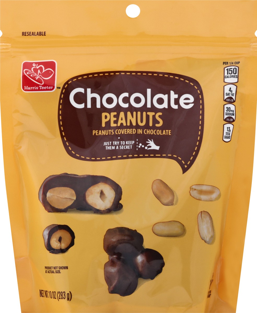 slide 1 of 9, Harris Teeter Choc Covered Peanuts, 1 ct