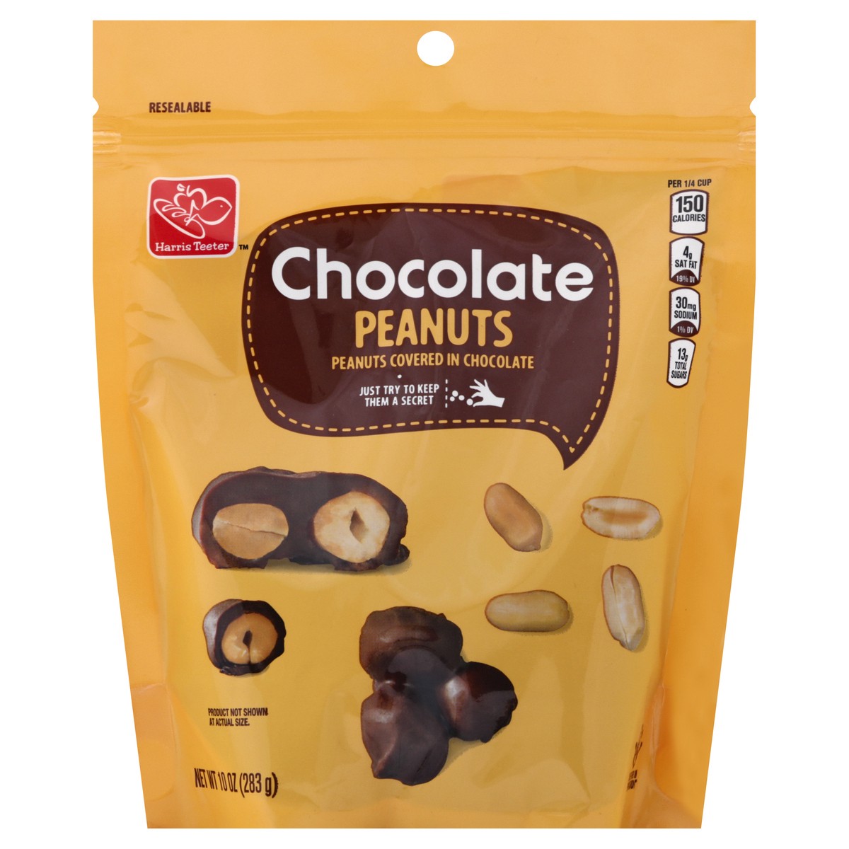slide 9 of 9, Harris Teeter Choc Covered Peanuts, 1 ct