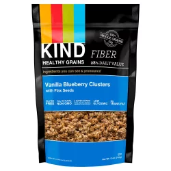 KIND Healthy Grains Granola Vanilla Blueberry Clusters With Flax Seeds
