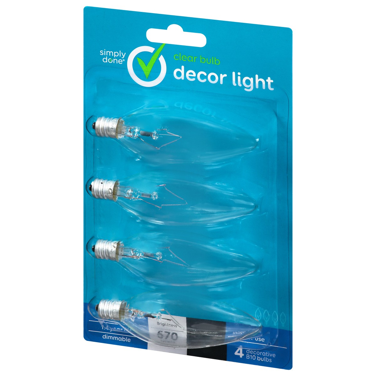 slide 4 of 9, Simply Done 60 Watts Clear Decor Light Light Bulbs 4 ea, 4 ct