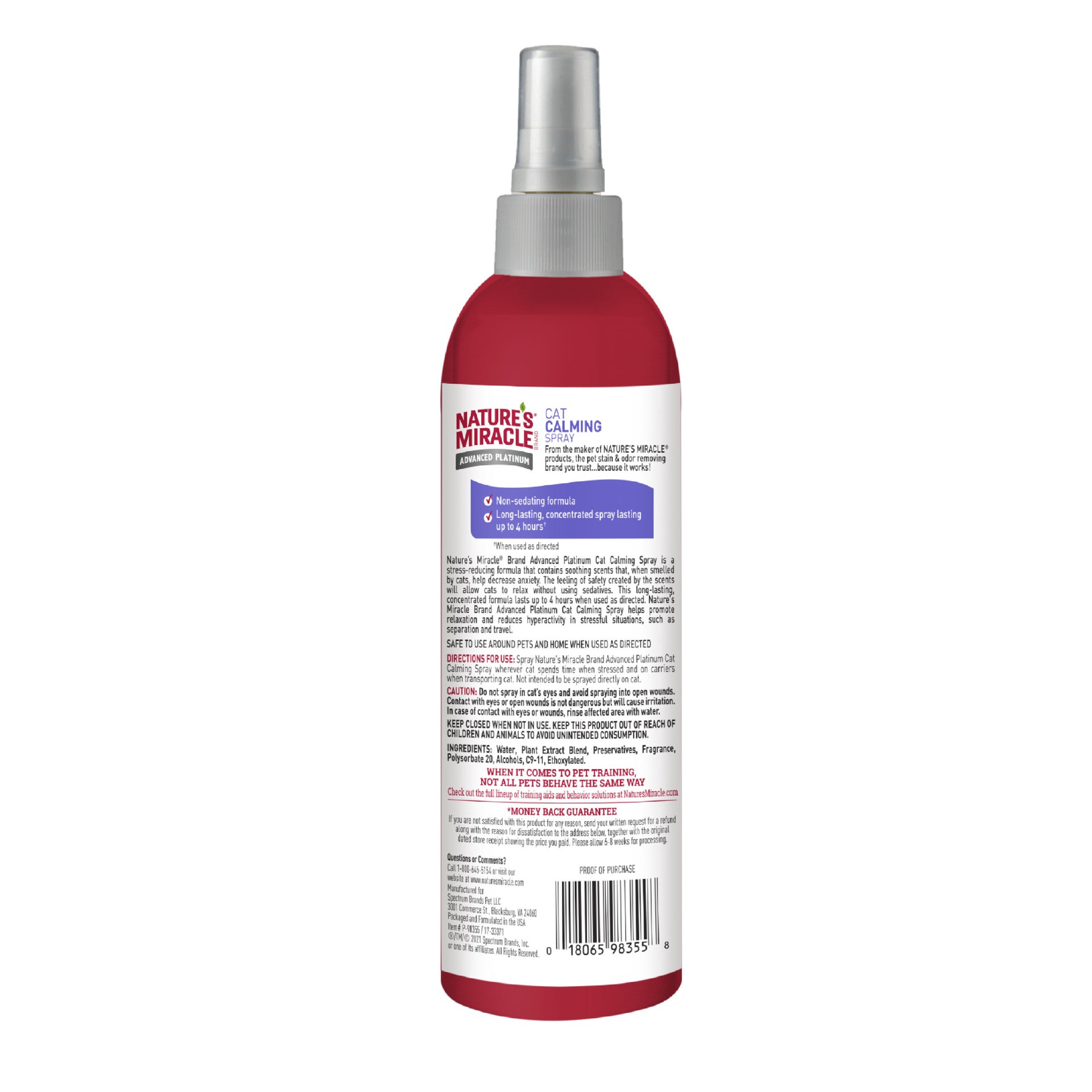 slide 4 of 7, Nature's Miracle Advanced Platinum Cat Calming Spray, 8 oz