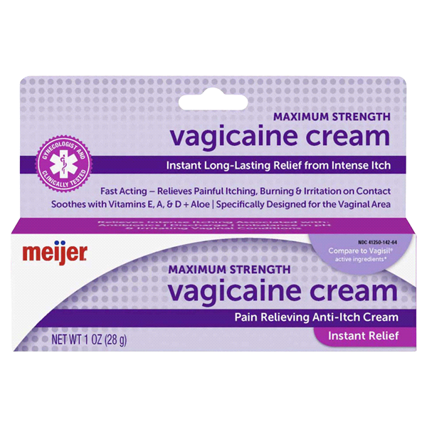 slide 1 of 3, Meijer Brand Vagicaine Cream, 1 oz