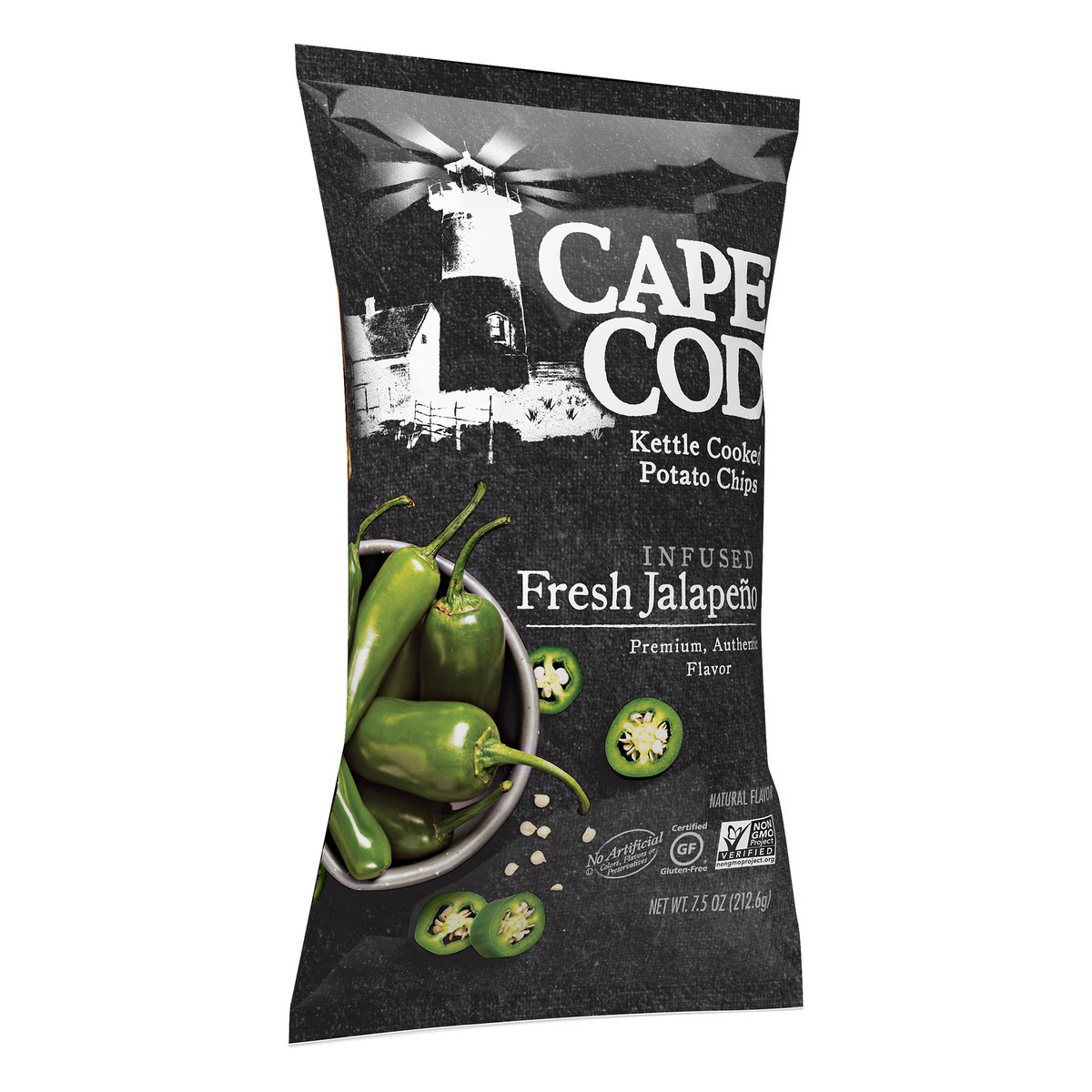 slide 9 of 9, Cape Cod Infused Fresh Jalapeno Kettle Cooked Potato Chips, 7.5 Oz, 7.5 oz