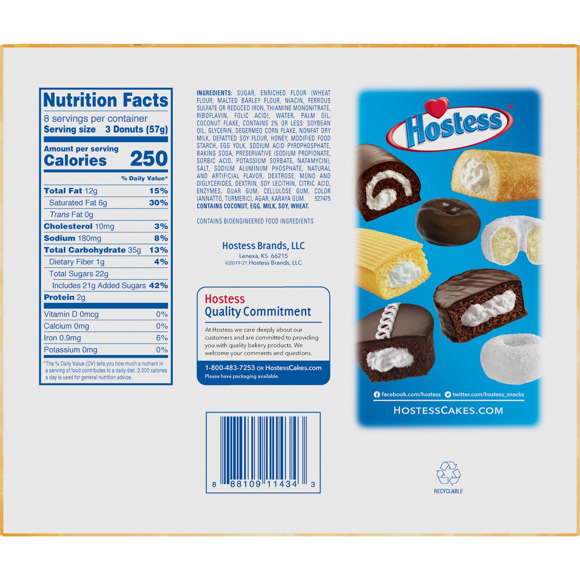 slide 4 of 7, Hostess Caramel Crunch Donettes On The Go Packs, 8 ct