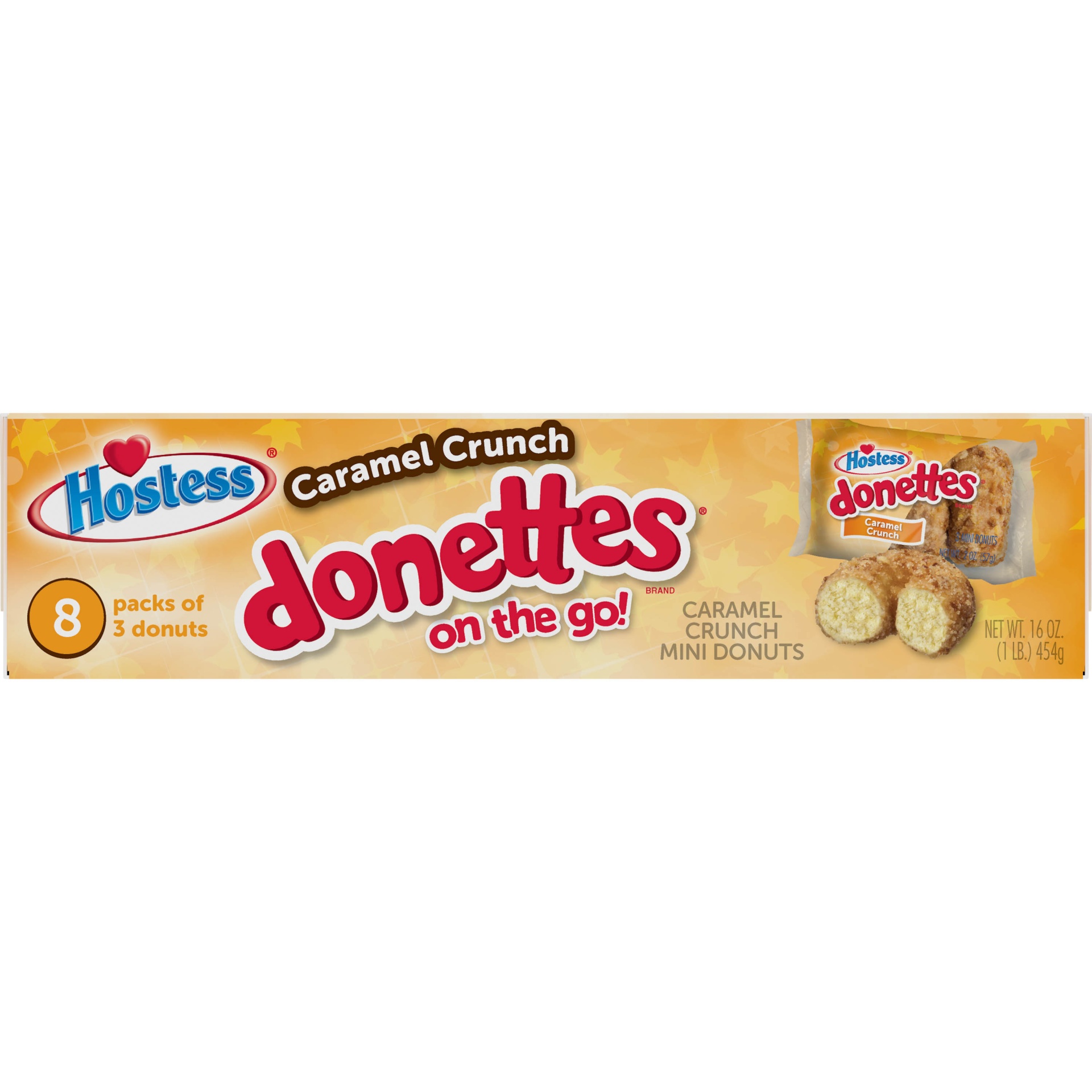 slide 5 of 7, Hostess Caramel Crunch Donettes On The Go Packs, 8 ct