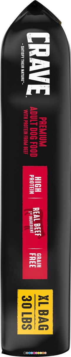 slide 6 of 10, CRAVE Premium Adult Beef Dog Food 30 lb, 30 lb