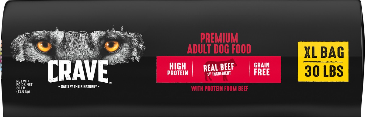 slide 2 of 10, CRAVE Premium Adult Beef Dog Food 30 lb, 30 lb