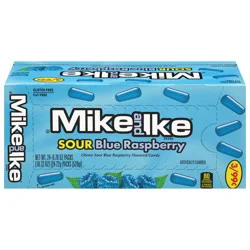 Mike and Ike Chewy Sour Blue Raspberry Candy 24 - 0.78 oz Packs