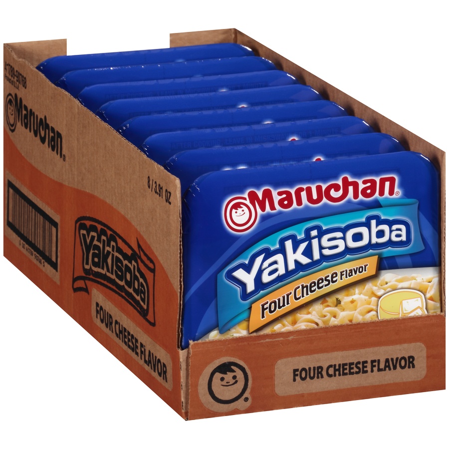 slide 2 of 8, Maruchan Yakisoba Four Cheese Flavor Noodles 3.91 oz. Microwave Bowl, 3.96 oz