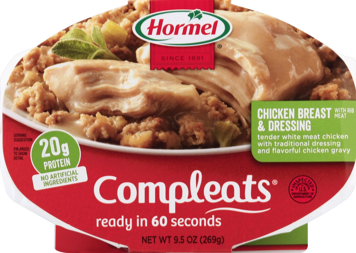 slide 3 of 6, Hormel Compleat Chicken & Dresng, 9.5 oz