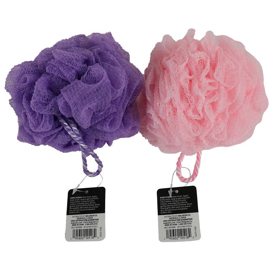 slide 2 of 3, Walgreens Exfoliating Mesh Bath Sponge, 1 ct
