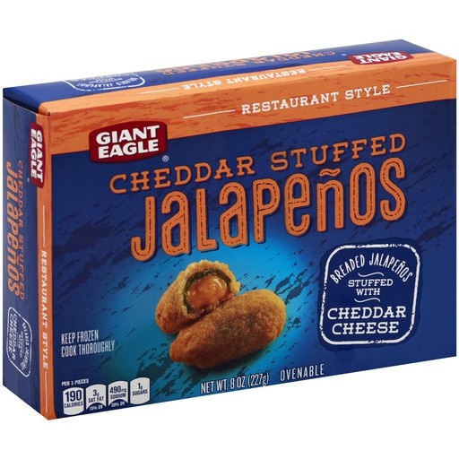 slide 1 of 1, Giant Eagle Cheddar Stuffed Jalapenos, 8 oz