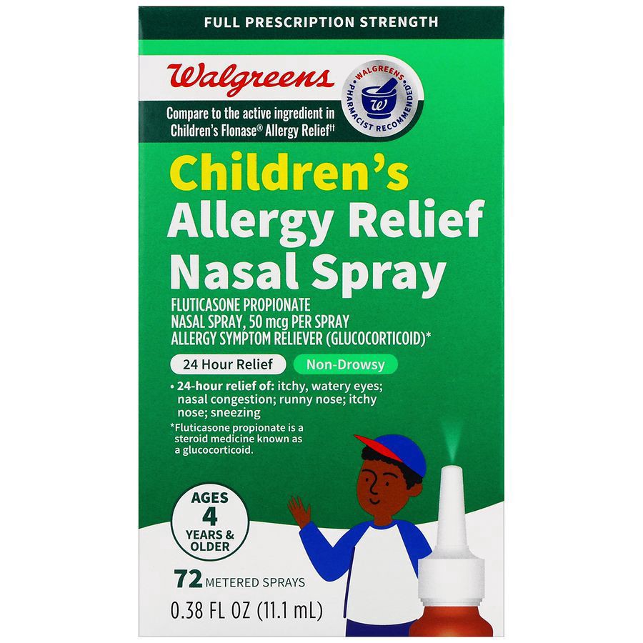 slide 1 of 5, Walgreens Children's Allergy Relief Fluticasone Propionate Nasal Spray, 0.38 fl oz