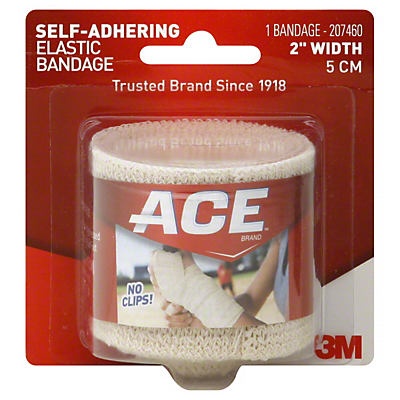 slide 1 of 1, Ace 2 Inch Self-Adhering Athletic Elastic Bandage, 2 ct