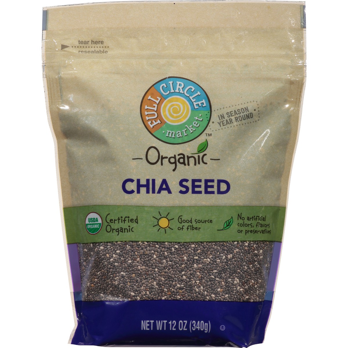 slide 13 of 13, Full Circle Market Chia Seed - 12 oz, 12 oz