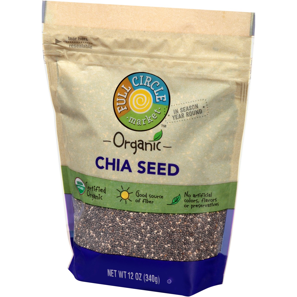 slide 11 of 13, Full Circle Market Chia Seed - 12 oz, 12 oz