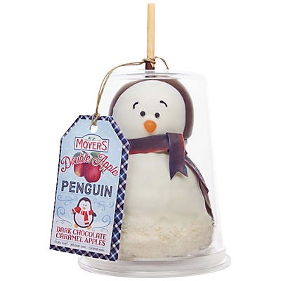 slide 1 of 1, Moyer's Penguin with Dark Chocolate Caramel Apples, 17 oz