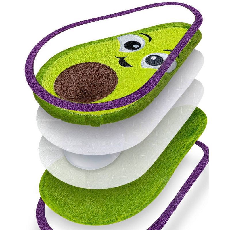slide 6 of 7, Outward Hound Tough Skinz Avocado Dog Toy, MED