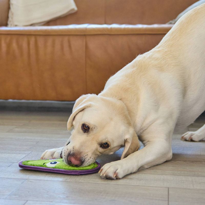 slide 2 of 7, Outward Hound Tough Skinz Avocado Dog Toy, MED