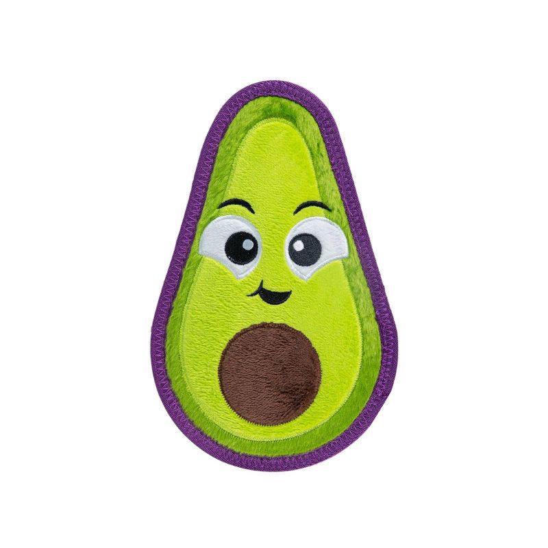 slide 1 of 7, Outward Hound Tough Skinz Avocado Dog Toy, MED