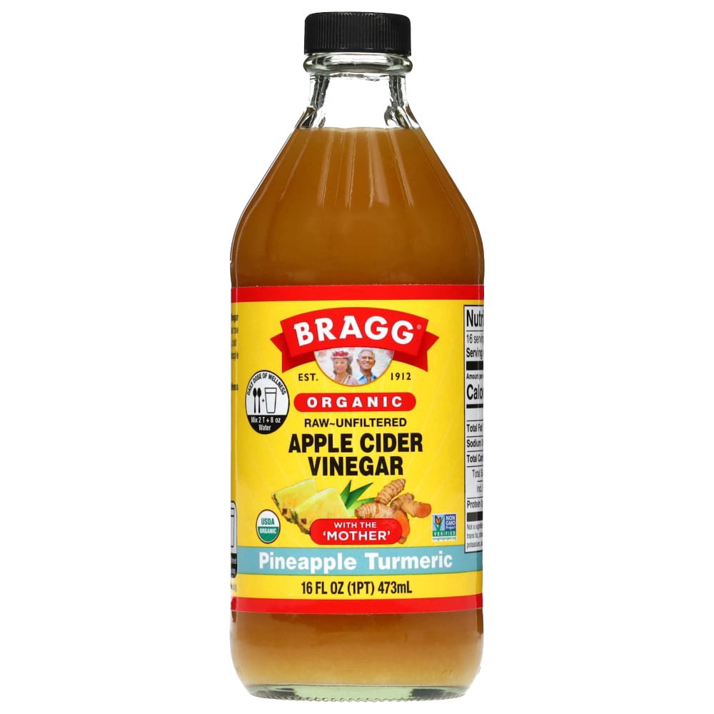 slide 3 of 4, Bragg® Pineapple Turmeric Blend Organic Raw Unfiltered Apple Cider Vinegar, 16 fl oz