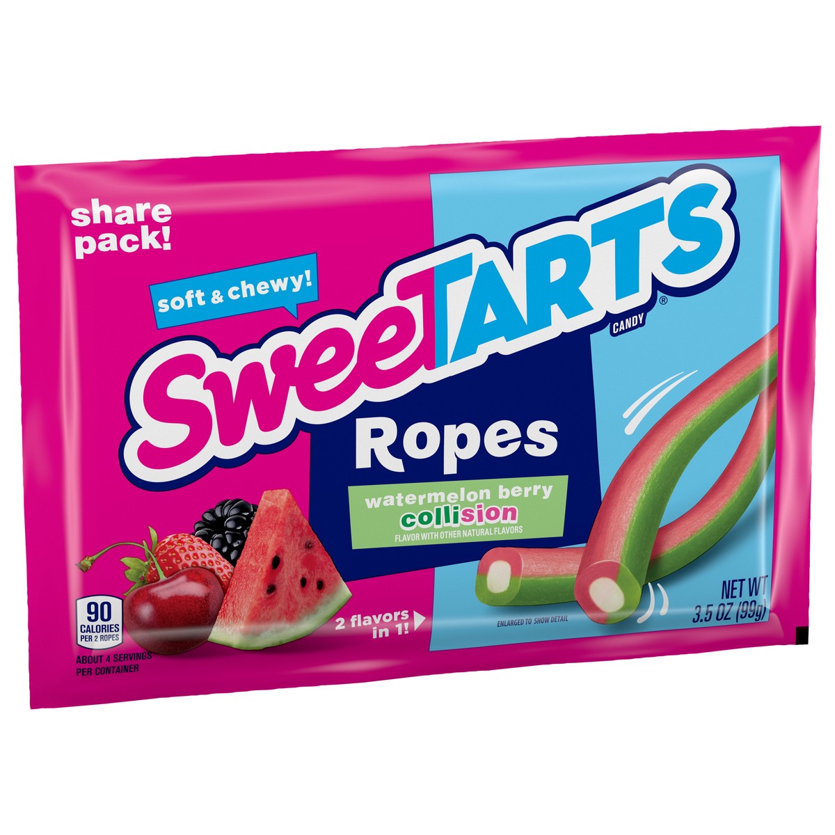 slide 6 of 9, SweeTARTS 04983 159462 Ropes Watermelon Berry Collision 3.5 oz, 3.5 oz