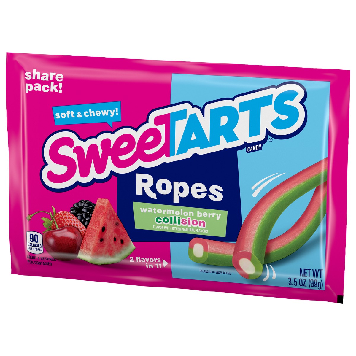 slide 9 of 9, SweeTARTS 04983 159462 Ropes Watermelon Berry Collision 3.5 oz, 3.5 oz