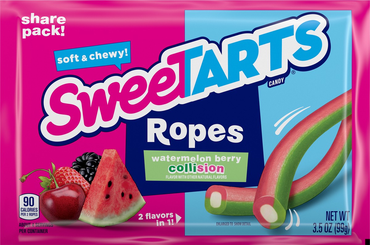 slide 8 of 9, SweeTARTS 04983 159462 Ropes Watermelon Berry Collision 3.5 oz, 3.5 oz