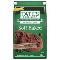 Tate's Bake Shop Soft Baked Double Chocolate Chip Cookies, 8 oz