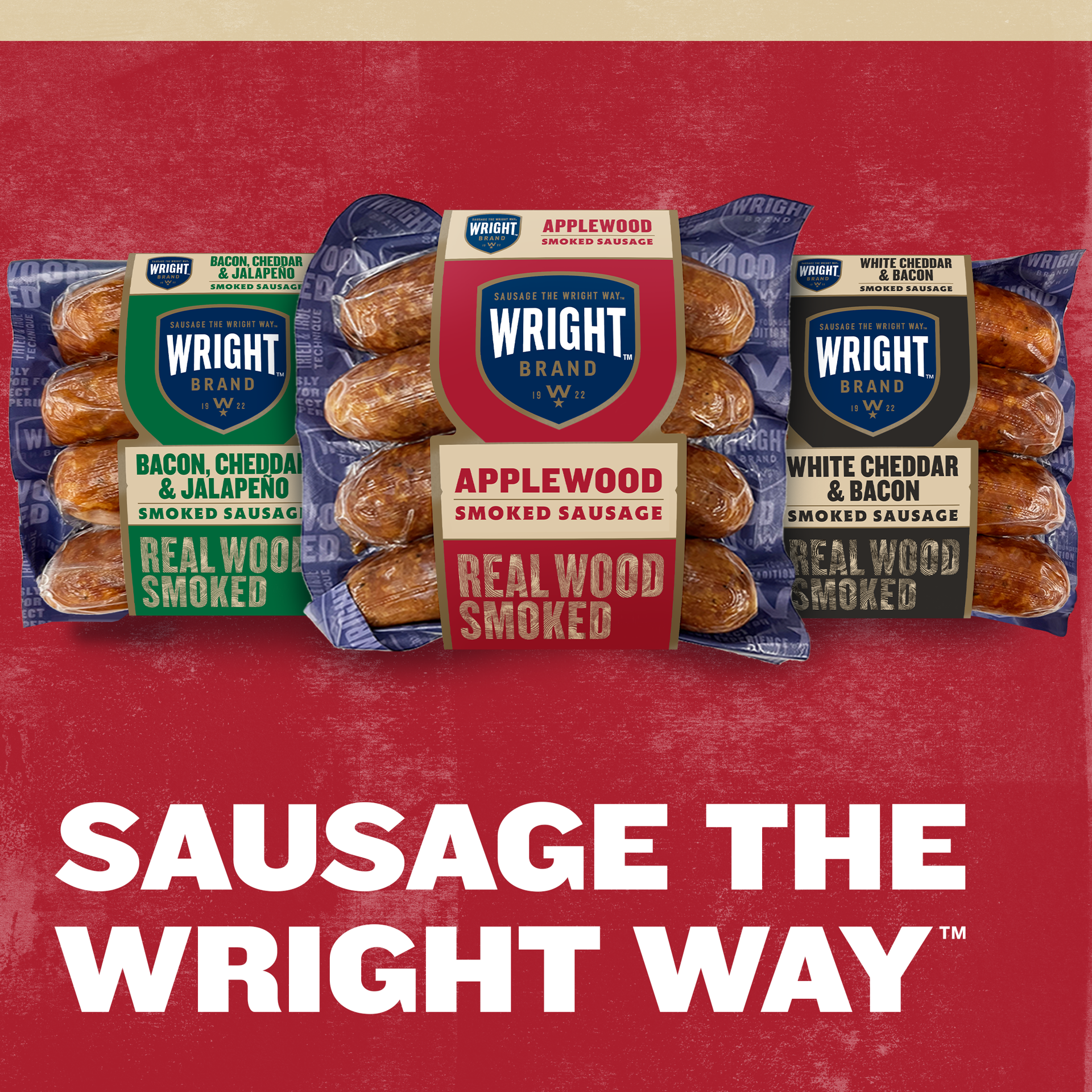slide 5 of 10, Wright Brand Real Wood Smoked Applewood Smoked Sausage, 4 ct, 12 oz