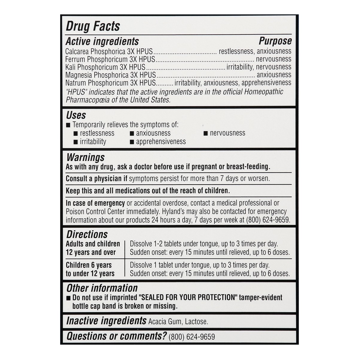 slide 12 of 14, Hyland's Quick-Dissolving Tablets Nerve Tonic 50 ea, 50 ct