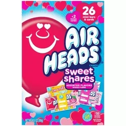 Airheads, Valentine's Mini Bars Exchange Bag, 11 Oz, 26 Ct