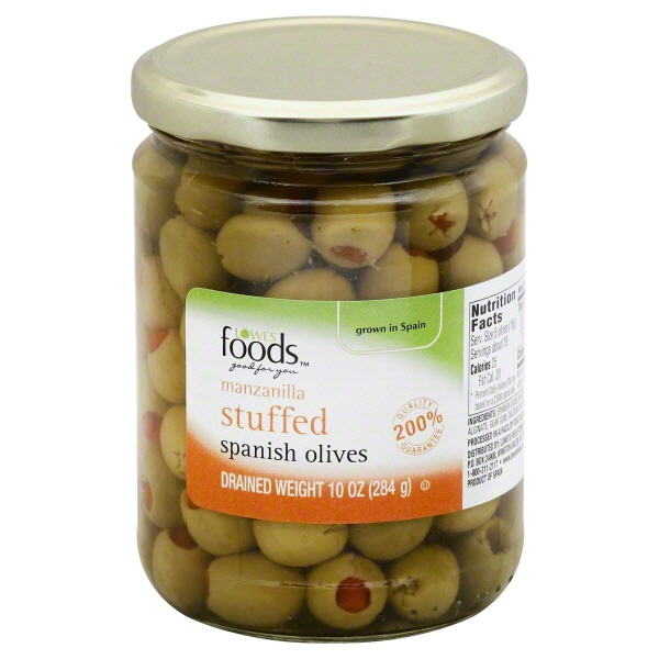 slide 1 of 1, Lowes Foods Stuffed Spanish Olives, 10 oz