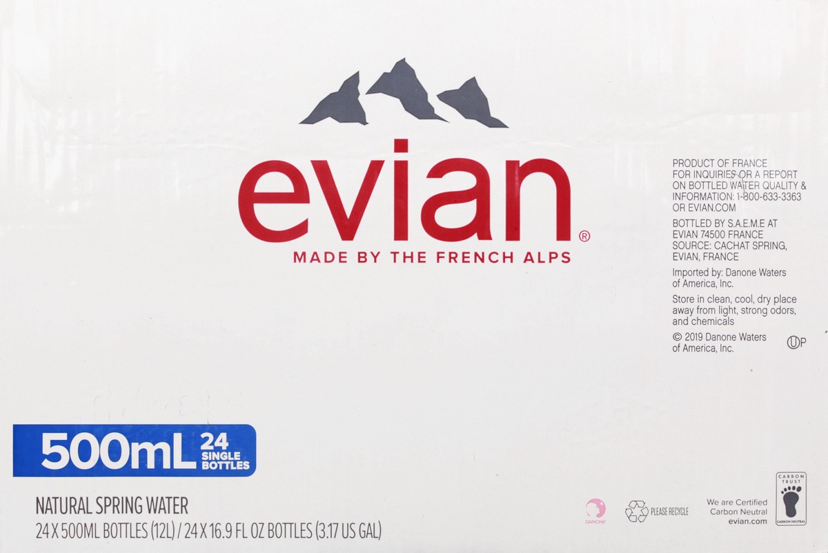 slide 3 of 9, Evian Natural Spring Water - 24 ct, 24 ct