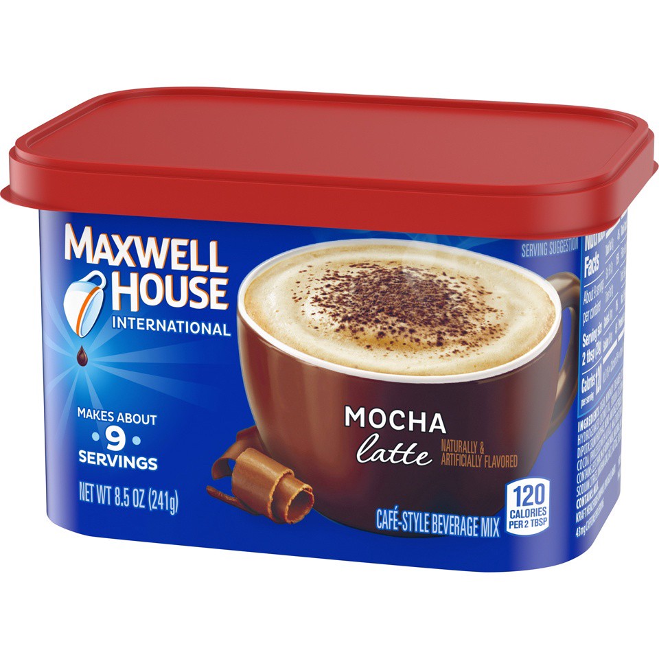 slide 3 of 15, Maxwell House International Mocha Latte Cafe-Style Beverage Mix, 8.5 oz